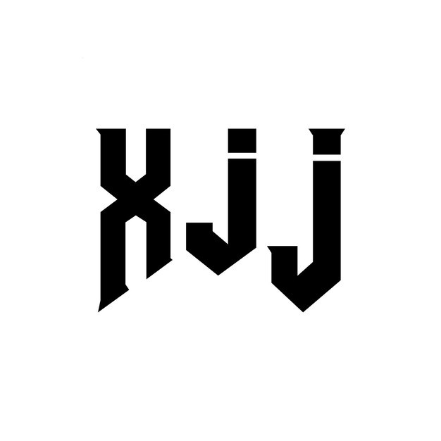 Diseño de logotipo de letra XJJ para la compañía de tecnología XJJ diseño de logotipo combinación de colores blanco y negro XJJ logotipo XJJ vector diseño XJJ icono XJJ alfabeto XJJ tipografía logotipo diseño