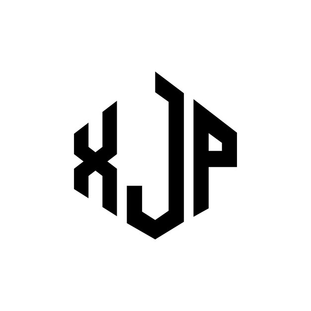 Diseño del logotipo de la letra XJP con forma de polígono XJP diseño del logotipo en forma de póligono y cubo XJP hexágono plantilla del logotipo vectorial colores blanco y negro XJP monograma logotipo de negocios e inmobiliario