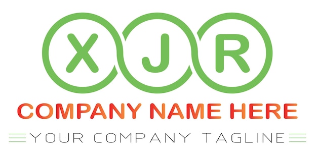 Diseño de logotipo de letra XJR