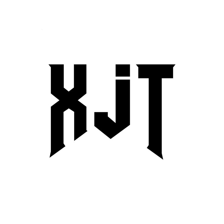 Vector diseño de logotipo de letra xjt para la compañía de tecnología xjt diseño de logotipo combinación de colores blanco y negro xjt logotipo xjt vector xjt diseño xjt icono xjt alfabeto xjt tipografía logotipo diseño