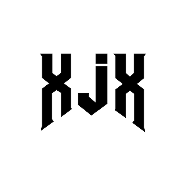 Diseño de logotipo de letra XJX para una empresa de tecnología Diseño de Logotipo XJX combinación de colores blanco y negro Diseño de logos XJX Vector XJX Diseño de icono XJX Alfabeto XJX Tipografía