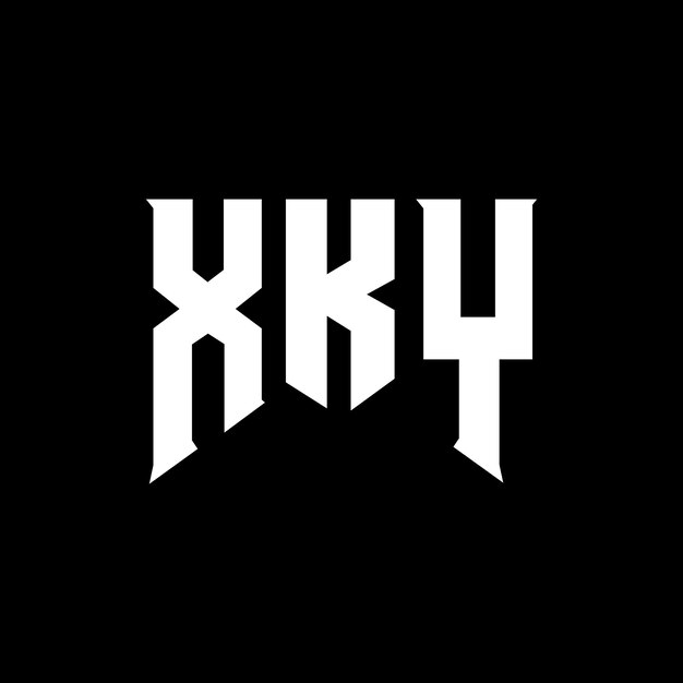 Diseño de logotipo de letra XKY para una empresa de tecnología Diseño de Logotipo XKY combinación de colores blanco y negro XKY logotipo Vector XKY diseño XKY icono XKY alfabeto XKY tipografía diseño de logotipo