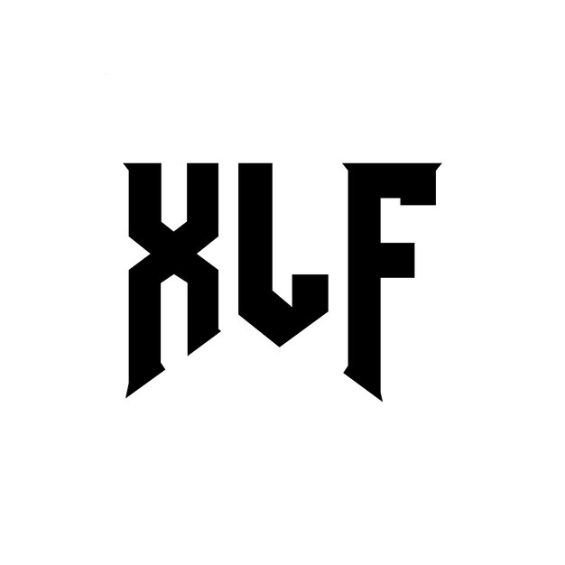 Diseño de logotipo de letra XLF para una empresa de tecnología Diseño del logotipo XLF combinación de colores blanco y negro Logotipo XLF Vector XLF Diseño del icono XLF Alfabeto XLF Tipografía diseño del logotipo