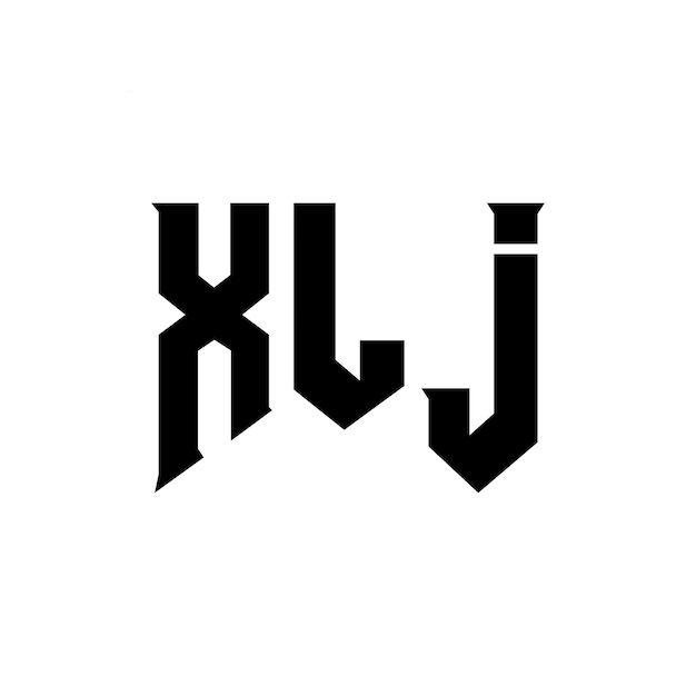 Diseño de logotipo de letra XLJ para una empresa de tecnología Diseño de Logotipo XLJ combinación de colores blanco y negro XLJ logotipo XLJ vector XLJ diseño XLJ icono XLJ alfabeto XLJ tipografía diseño de logotipo
