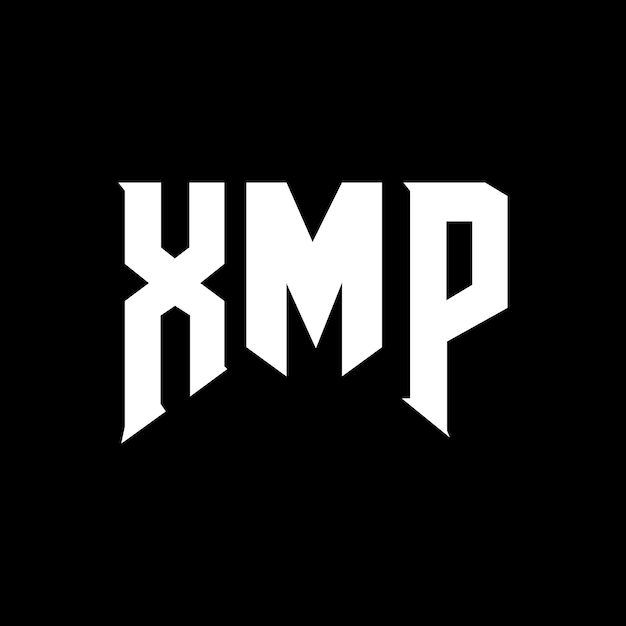 Diseño de logotipo de letra XMP para una empresa de tecnología Diseño de Logotipo XMP combinación de colores blanco y negro XMP logotipo XMP vector XMP diseño Icono XMP alfabeto XMP tipografía diseño de logotipo