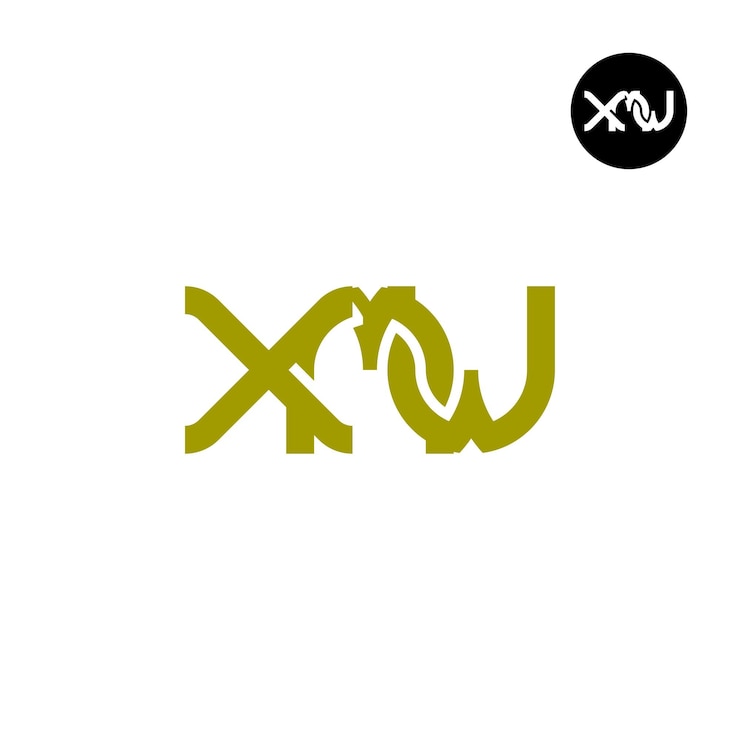 Vector diseño del logotipo de la letra xmw monogram