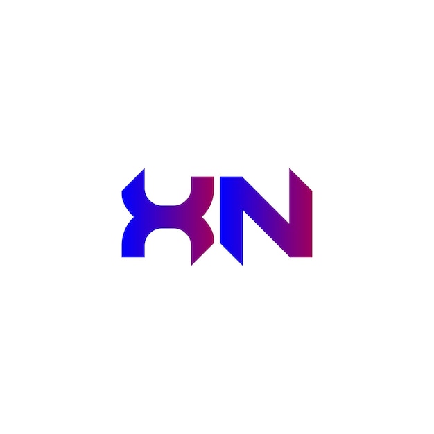 Vector diseño del logotipo de la letra xn