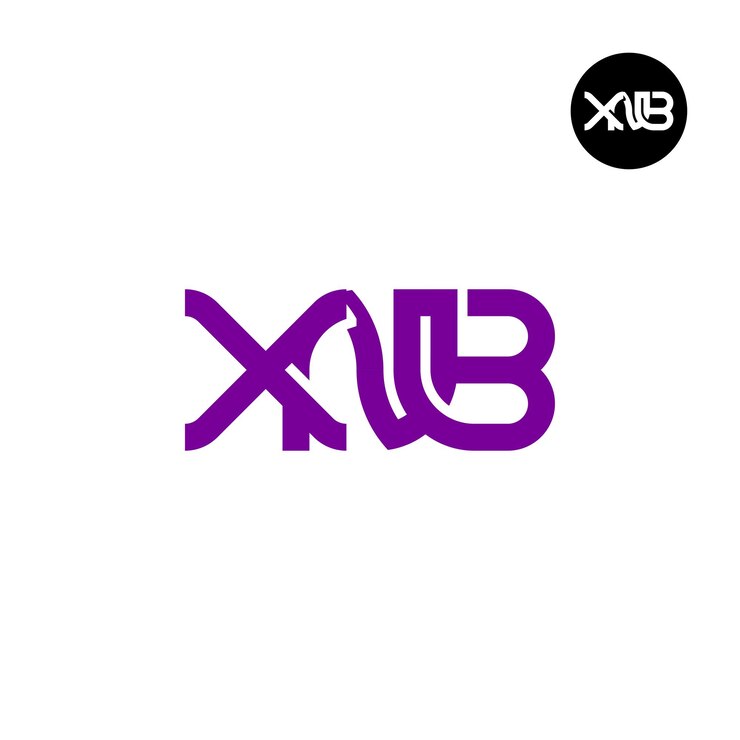 Vector diseño del logotipo de la letra xnb monogram