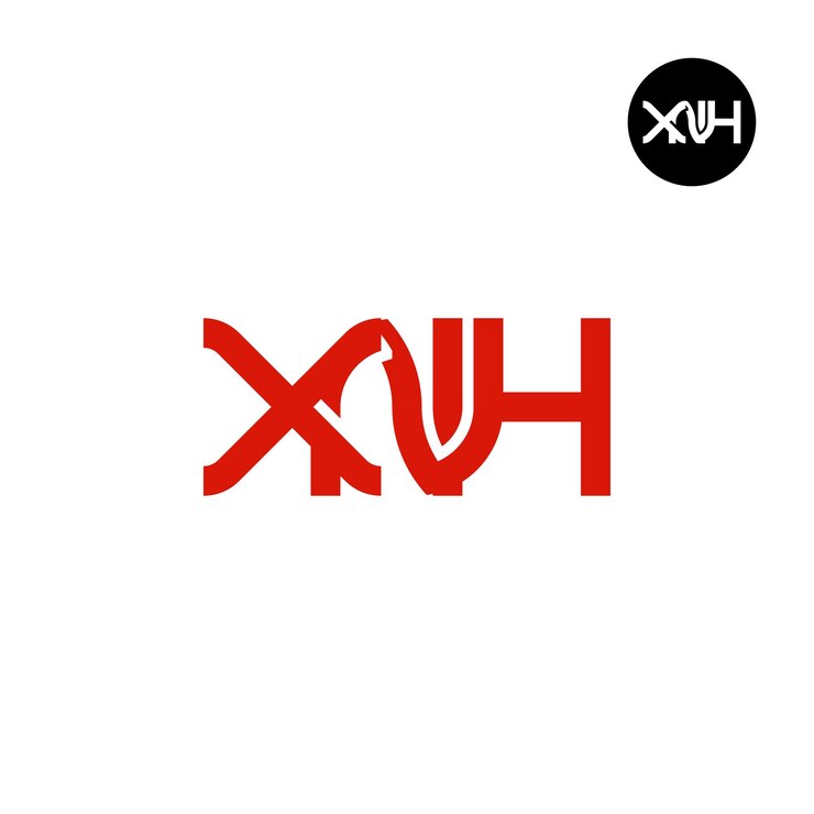 Vector diseño del logotipo de la letra xnh monogram