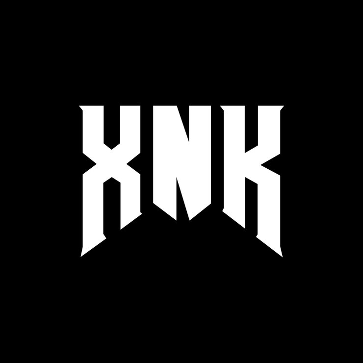 Vector diseño de logotipo de letra xnk para la compañía de tecnología xnk diseño del logotipo de combinación de colores blanco y negro xnk logotipo xnk vector xnk diseño del icono xnk alfabeto xnk tipografía diseño del logotipo