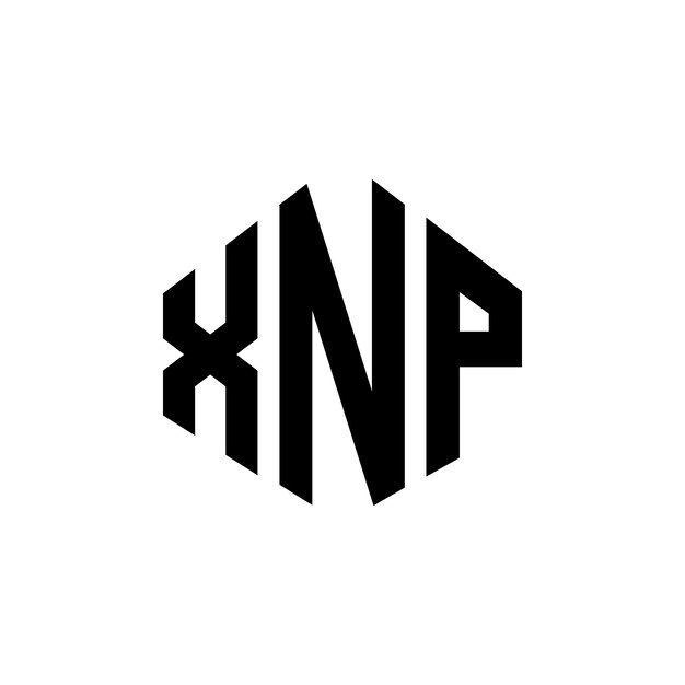 Diseño de logotipo de letra XNP con forma de polígono XNP diseño de logotipo en forma de poligono y cubo XNP hexágono patrón de logotipo vectorial colores blanco y negro XNP monograma logotipo de negocios y bienes raíces