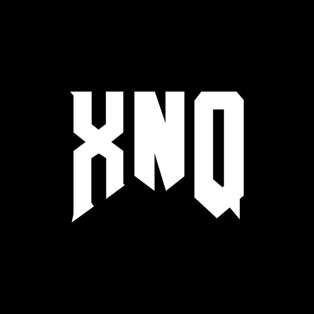 Diseño de logotipo de letra XNQ para una empresa de tecnología Diseño de Logotipo XNQ combinación de colores blanco y negro XNQ logotipo Vector XNQ diseño XNQ icono XNQ alfabeto XNQ tipografía diseño de logotipo