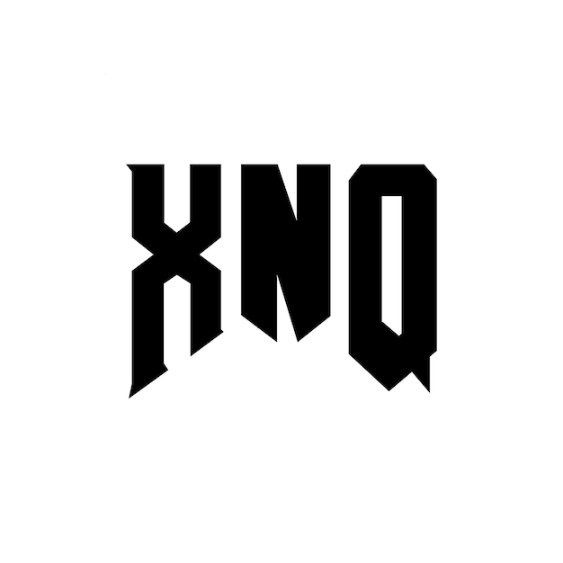 Diseño de logotipo de letra XNQ para una empresa de tecnología Diseño de Logotipo XNQ combinación de colores blanco y negro XNQ logotipo Vector XNQ diseño XNQ icono XNQ alfabeto XNQ tipografía diseño de logotipo