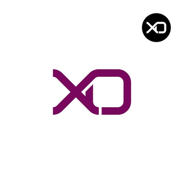 Diseño del logotipo de la letra XO Monogram