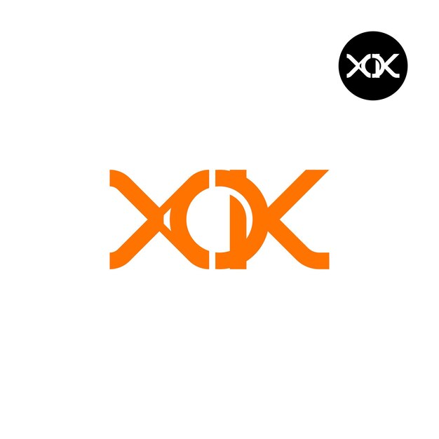 Diseño del logotipo de la letra XOK Monograma
