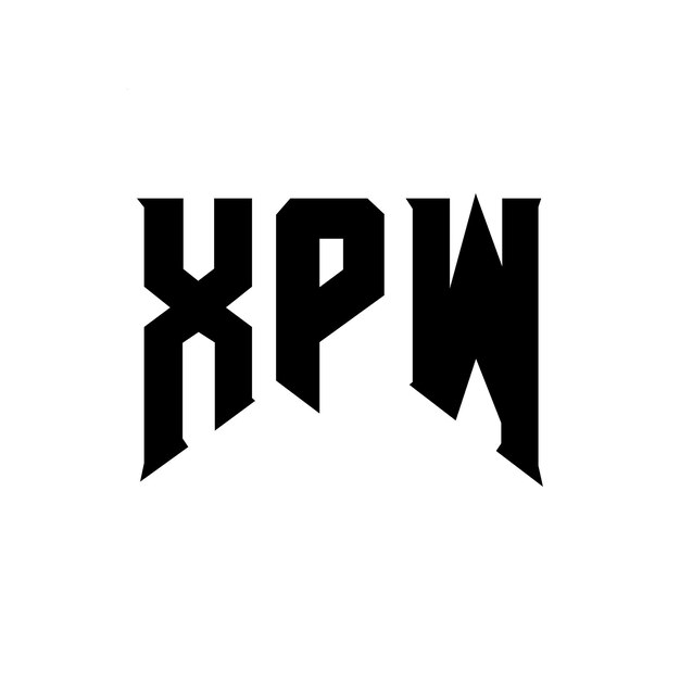 Diseño de logotipo de letra XPW para la compañía de tecnología XPW diseño de logotipo combinación de colores blanco y negro XPW logotipo XPW vector XPW diseño XPW icono XPW alfabeto XPW tipografía XPW diseño del logotipo