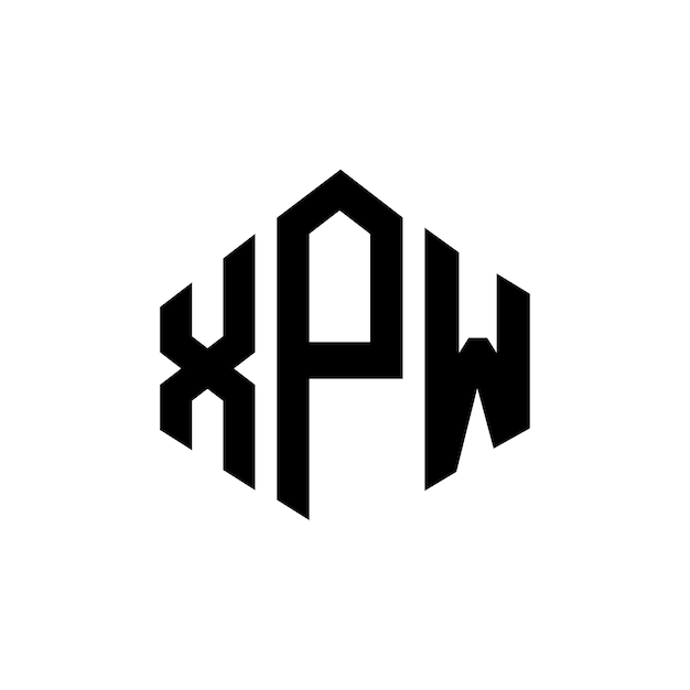 Diseño del logotipo de la letra XPW con forma de polígono XPW diseño del logotipo del polígono y la forma del cubo XPW plantilla del logotipo vectorial hexágono XPW colores blanco y negro XPW monograma de negocios y logotipo inmobiliario