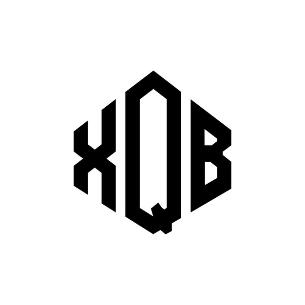 Diseño de logotipo de letra XQB con forma de polígono XQB polígono y forma de cubo diseño de logotipo XQB hexágono patrón de logotipo vectorial colores blanco y negro XQB monograma logotipo de negocios e inmobiliario