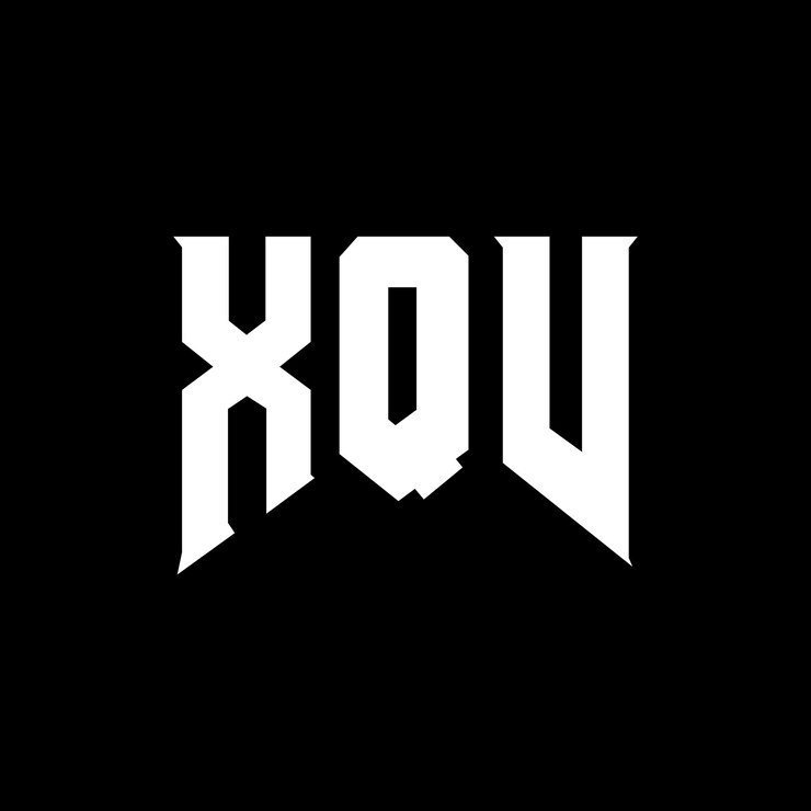 Vector diseño de logotipo de letra xqv para una empresa de tecnología diseño de logotipo xqv combinación de colores blanco y negro xqv logotipo vector xqv diseño xqv icono xqv alfabeto xqv tipografía diseño de logotipo