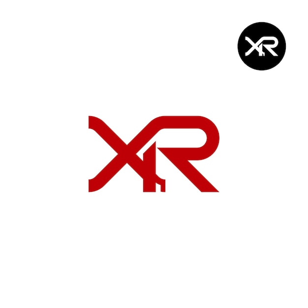 Diseño del logotipo de la letra XR Monograma