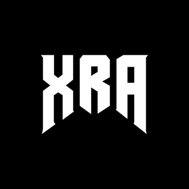 Diseño de logotipo de letra XRA para la compañía de tecnología XRA diseño de logotipo combinación de colores blanco y negro XRA logotipo XRA vector XRA diseño icono XRA alfabeto XRA tipografía logotipo diseño