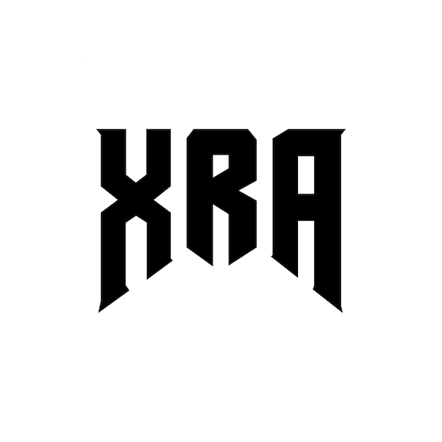 Diseño de logotipo de letra XRA para la compañía de tecnología XRA diseño de logotipo combinación de colores blanco y negro XRA logotipo XRA vector XRA diseño icono XRA alfabeto XRA tipografía logotipo diseño