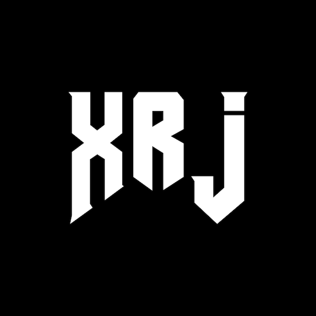 Diseño de logotipo de letra XRJ para la compañía de tecnología XRJ diseño de logotipo combinación de colores blanco y negro XRJ logotipo XRJ vector XRJ diseños de logotipo icono XRJ alfabeto XRJ tipografía