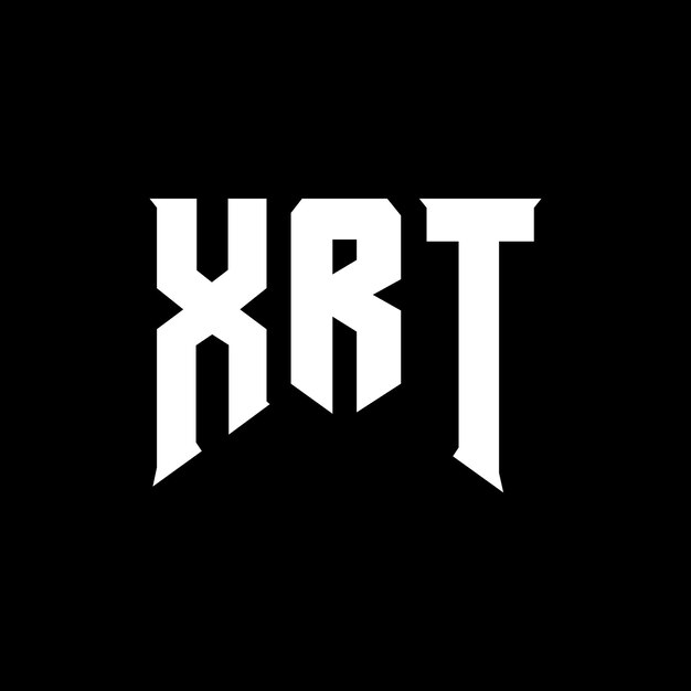 Diseño de logotipo de letra XRT para la compañía de tecnología XRT Diseño de Logotipo XRT combinación de colores blanco y negro XRT Logo XRT vector XRT diseño Icono XRT alfabeto XRT tipografía diseño de logotipo