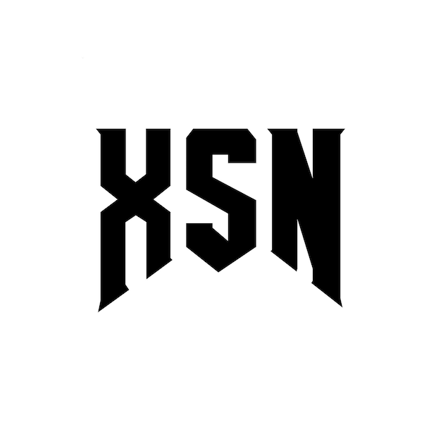 Diseño de logotipo de letra XSN para una empresa de tecnología Diseño del logotipo XSN combinación de colores blanco y negro XSN logotipo Vector XSN diseño del icono XSN alfabeto XSN tipografía diseño del logotipo
