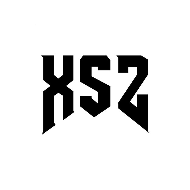 Diseño de logotipo de letra XSZ para la compañía de tecnología XSZ diseño de logotipo combinación de colores blanco y negro XSZ logotipo XSZ vector XSZ diseño XSZ icono XSZ alfabeto XSZ tipografía diseño de logotip