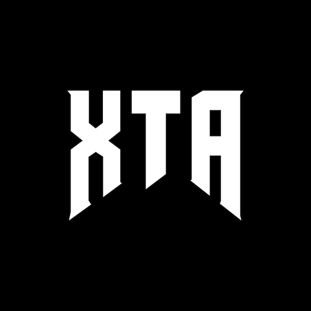Diseño de logotipo de letra XTA para la compañía de tecnología XTA diseño de logotipo combinación de colores blanco y negro XTA logotipo XTA vector XTA diseño XTA icono XTA alfabeto XTA tipografía diseño del logotipo