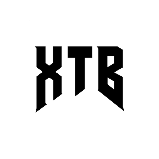 Diseño de logotipo de letra XTB para una empresa de tecnología Diseño de Logotipo XTB combinación de colores blanco y negro XTB logotipo XTB vector XTB diseño XTB icono XTB alfabeto XTB tipografía diseño de logotipo