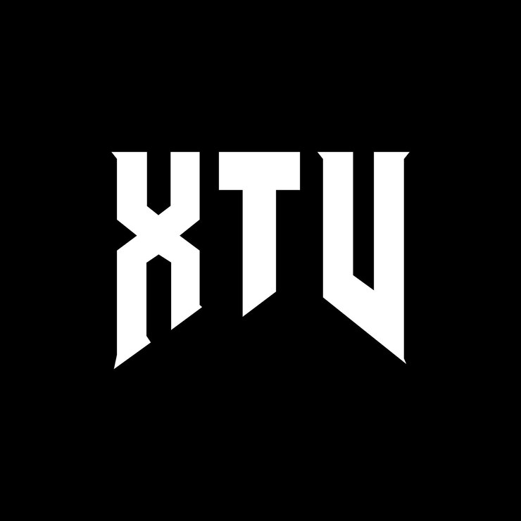 Vector diseño de logotipo de letra xtv para la compañía de tecnología xtv diseño del logotipo de xtv combinación de colores blanco y negro xtv logotipo xtv vector xtv diseño xtv icono xtv alfabeto xtv tipografía diseño del logotipo