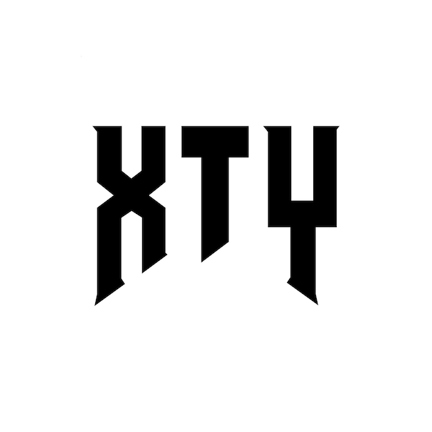 Diseño de logotipo de letra XTY para una empresa de tecnología Diseño de Logotipo XTY combinación de colores blanco y negro XTY logotipo Vector XTY diseño XTY icono XTY alfabeto XTY tipografía diseño de logotipo