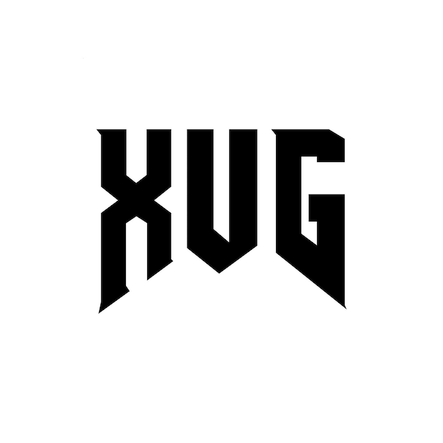Diseño de logotipo de letra XUG para la empresa de tecnología XUG Diseño de logótipo XUG combinación de colores blanco y negro XUG logotipo XUG vector XUG diseño icono XUG alfabeto XUG tipografía diseño de logotipo