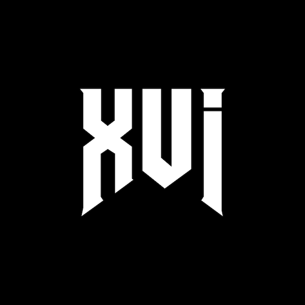 Diseño de logotipo de letra XUI para la compañía de tecnología XUI diseño de logotipo combinación de colores blanco y negro XUI logotipo XUI vector XUI diseño del icono XUI alfabeto XUI tipografía diseño del logotipo