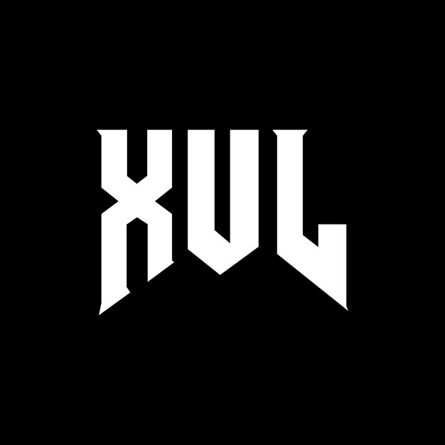 Diseño de logotipo de letra XUL para una empresa de tecnología XUL diseño de logotipo combinación de colores blanco y negro XUL logotipo XUL vector XUL diseño del icono XUL alfabeto XUL tipografía diseño del logotipo