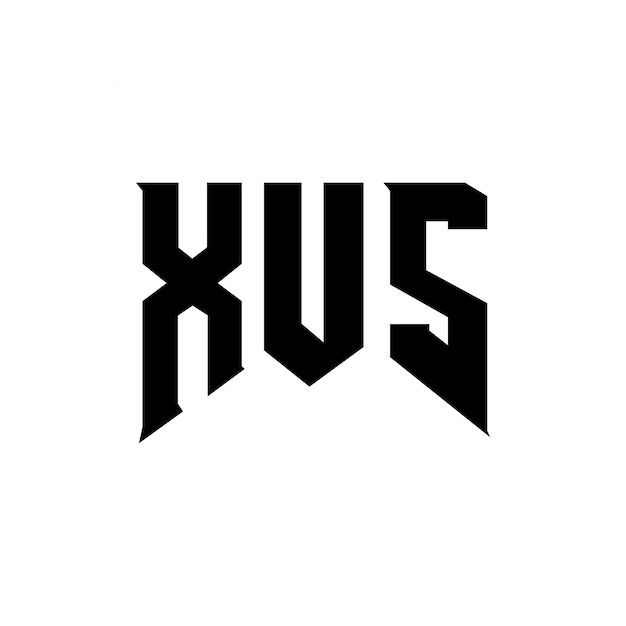 Diseño de logotipo de letra XUS para la compañía de tecnología XUS diseño de logotipo combinación de colores blanco y negro XUS logotipo XUS vector XUS diseño XUS icono XUS alfabeto XUS tipografía diseño de logotip