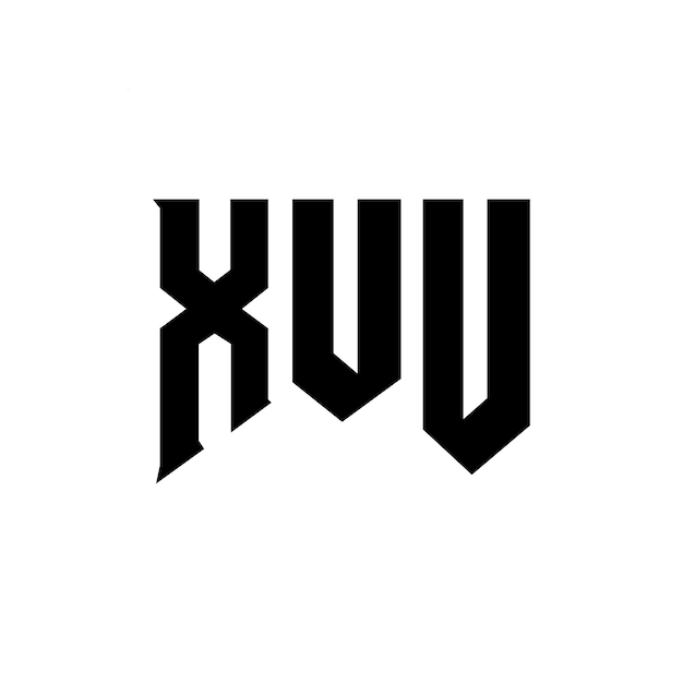 Diseño de logotipo de letra XUU para una empresa de tecnología XUU diseño de logotipo combinación de colores blanco y negro XUU logotipo XUU vector XUU diseño del icono XUU alfabeto XUU tipografía diseño del logotipo