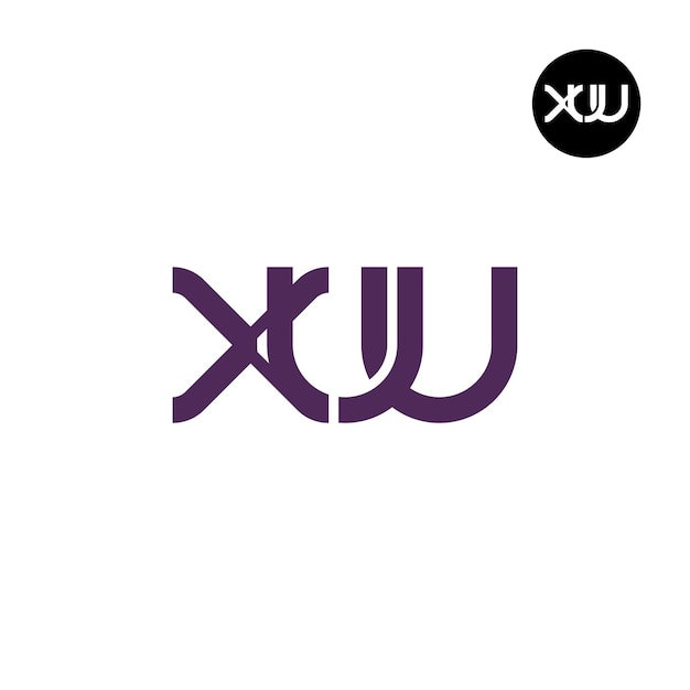 Diseño del logotipo de la letra XUU Monogram