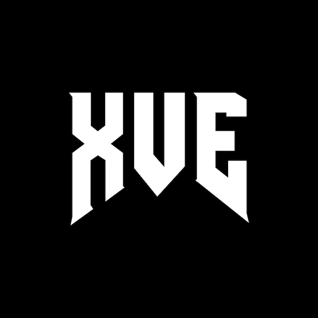 Diseño de logotipo de letra XVE para una empresa de tecnología Diseño del logotipo XVE combinación de colores blanco y negro Logotipo XVE vector XVE diseño Icono XVE alfabeto XVE tipografía Diseño del Logotipo