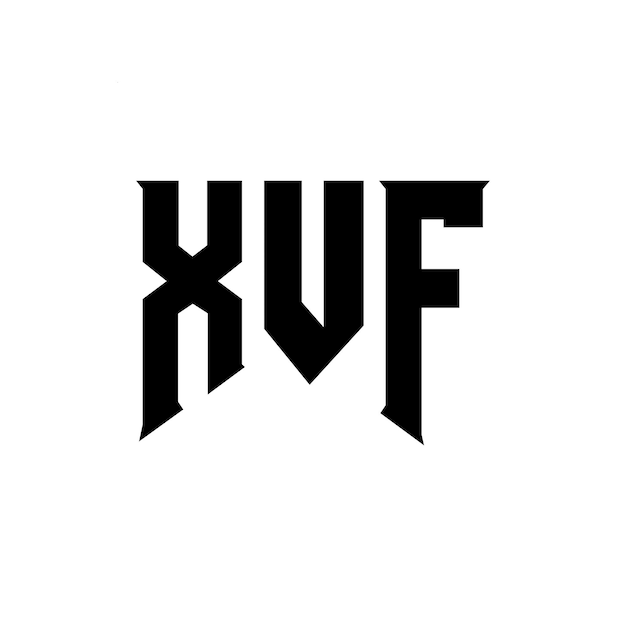 Diseño de logotipo de letra XVF para una empresa de tecnología Diseño del logotipo XVF combinación de colores blanco y negro Logotipo XVF Vector XVF Diseño del icono XVF Alfabeto XVF Tipografía diseño del logotipo