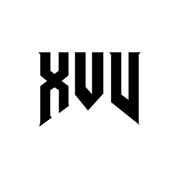 Diseño de logotipo de letra XVV para una empresa de tecnología Diseño del logotipo XVV combinación de colores blanco y negro Logo XVV Vector XVV Diseño del icono XVV Alfabeto XVV Tipografía diseño del logotipo
