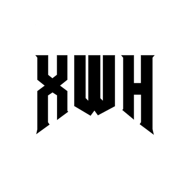 Diseño de logotipo de letra XWH para una empresa de tecnología Diseño del logotipo XWH combinación de colores blanco y negro XWH logotipo Vector XWH diseño XWH icono XWH alfabeto XWH tipografía diseño del logotipo