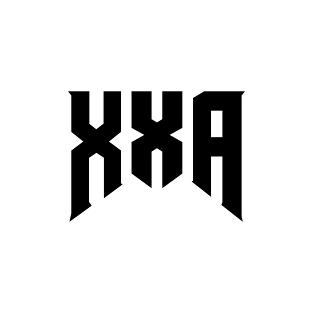 Diseño de logotipo de letra XXA para una empresa de tecnología Diseño de Logotipo XXA combinación de colores blanco y negro XXA logotipo XXA vector XXA diseño XXA icono XXA alfabeto XXA tipografía diseño de logotipo