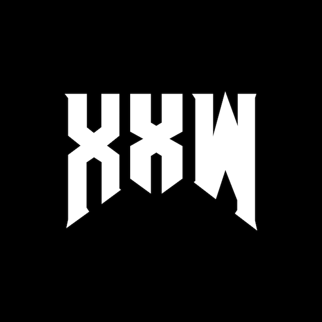 Diseño de logotipo de letra XXW para una empresa de tecnología XXW diseño de logotipo combinación de colores blanco y negro XXW logotipo XXW vector XXW diseño XXW icono XXW alfabeto XXW tipografía diseño de logotip
