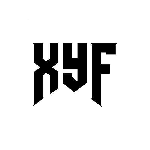 Diseño de logotipo de letra XYF para una empresa de tecnología Diseño del logotipo XYF combinación de colores blanco y negro XYF logotipo Vector XYF diseño XYF icono XYF alfabeto XYF tipografía diseño del logotipo