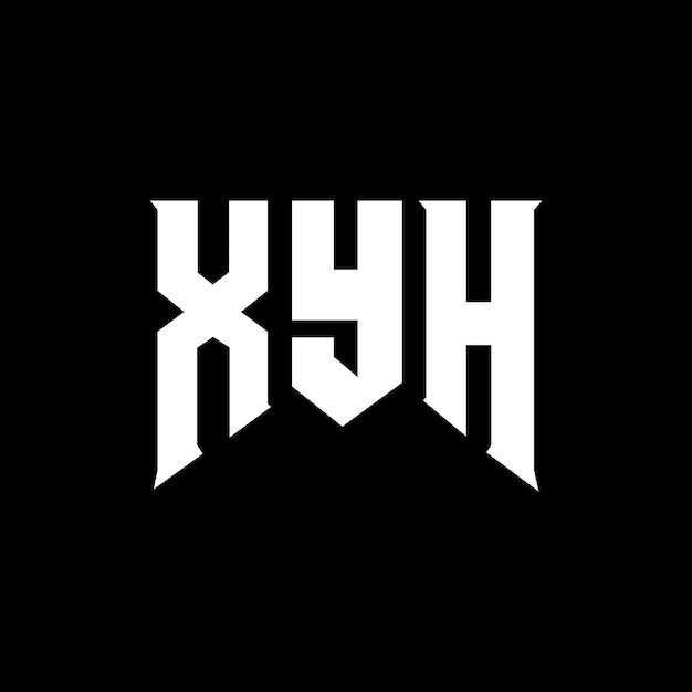 Diseño de logotipo de letra XYH para una empresa de tecnología Diseño del logotipo XYH combinación de colores blanco y negro XYH logotipo Vector XYH diseño XYH icono XYH alfabeto XYH tipografía diseño del logotipo