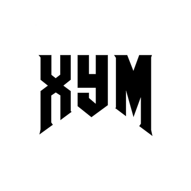 Diseño de logotipo de letra XYM para una empresa de tecnología Diseño de Logotipo XYM Combinación de colores blanco y negro XYM Diseño del logotipo de XYM Icono XYM Alfabeto XYM Tipografía XYM