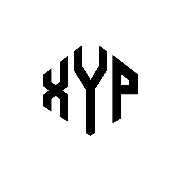 Diseño del logotipo de la letra XYP con forma de polígono XYP diseño del logotipo en forma de póligono y cubo XYP hexágono plantilla del logotipo vectorial colores blanco y negro XYP monograma logotipo de negocios e inmobiliario